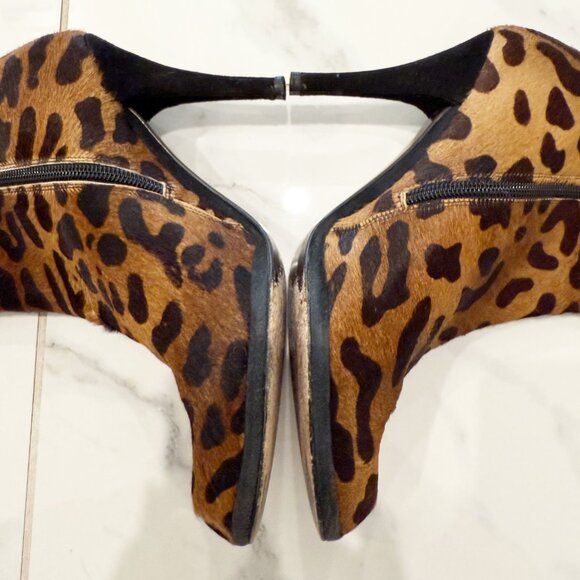 Stuart Weitzman Wren 8M boots Leopard Mob Wives Core City Cow Hide Fur - Picture 12 of 14